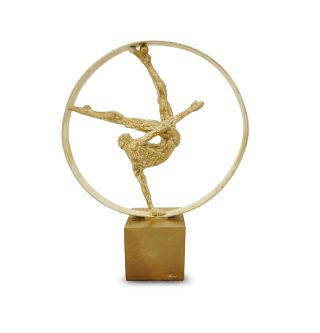 Tượng Man Hand Circl Poly Gold