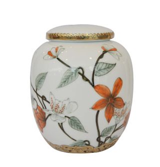 Ceramic vase with cap