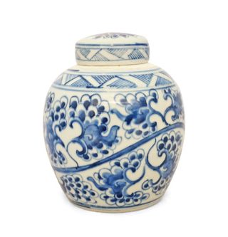 Bình Ging Round Lotus Porcel Blu248