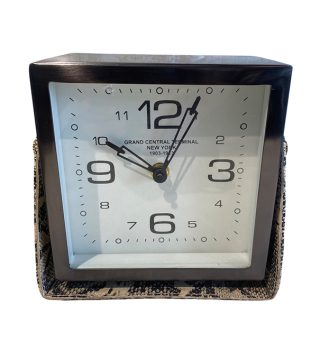 Table clock STEEL BLACK NICKEL LTH 56480