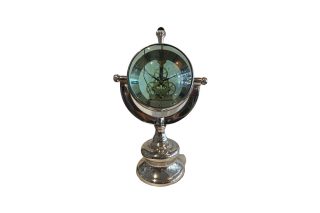 Table clock ALU 7'' SEE THRU NICKL 43664