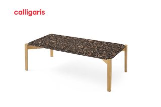 Bàn nước pallate mặt bàn ceramic chân gỗ sang trọng