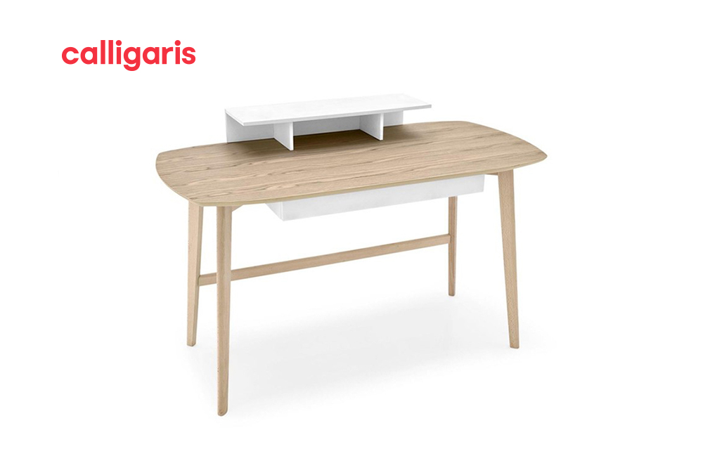 bàn làm việc match màu trắng