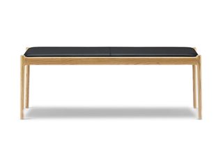 Bench Bridge Gỗ Sồi Da Bò Đen