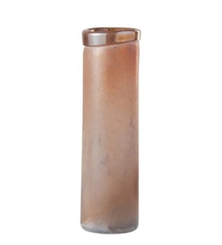 Vase Scavo Rim Cylinder Glass Light Burgundy
