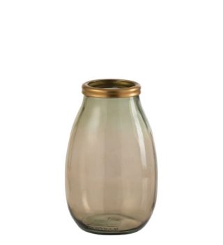Vase Lena Glass Taupe/Gold M