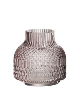 VASE CON CUT GL MAUVE 15x22