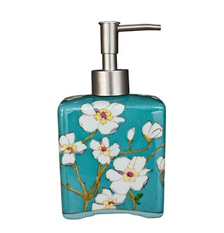 Blue spray with white flowers