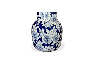 Bình Gốm Men Hoa Xanh Dương - Qv91729