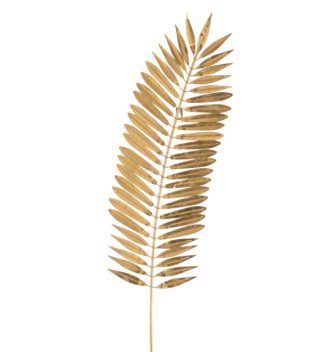 Wall Decoration Leaf Metal Gold