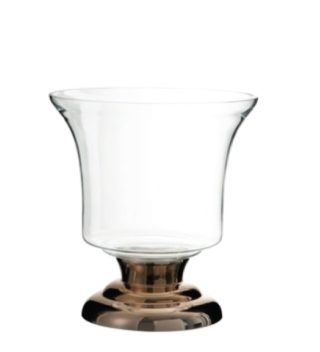 Hurricane On Base Liam Glass Transparent/Gold Larg