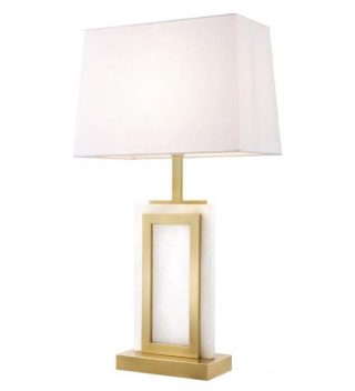 Table Lamp Mauray Brass W Shade