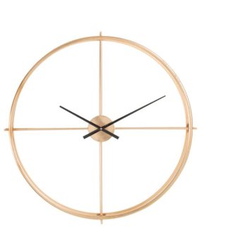 CLOCK ROUND METAL GOLD S