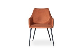 Peak dining chair orange fabric