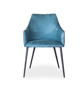 Peak dining chair blue fabric