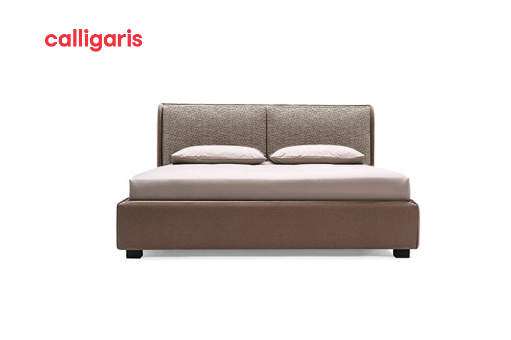 giuong-dolly-102394 Giường Dolly khung giường bằng da kết hợp đầu giường bằng vải êm ái màu nâu trầm ấm hiện đại