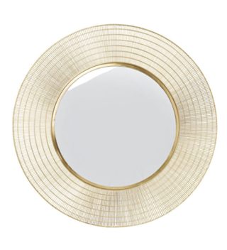 MIRROR NIMBUS BRASS 90CM