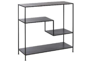 Rack 3 levels metal black