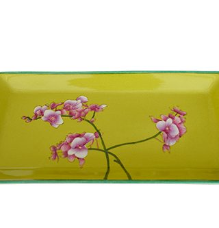Orchid green rice tray