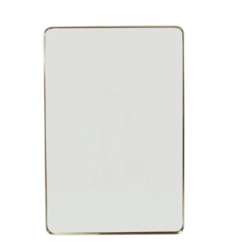 Mirror Curve Rectangular Brass 120x80cm