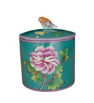 Hủ có nắp hoa mẫu đơn