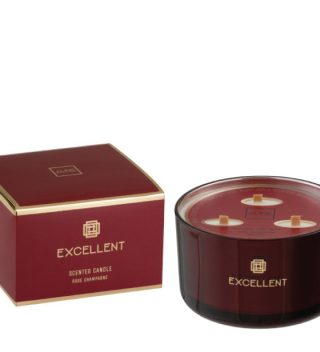 Scented Candle Excellent Rose Champagne Red Large-