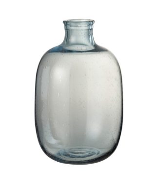 Vase Nora Round Glass Light Blue