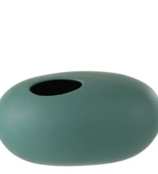 Vase Oval Ceramic Green L
