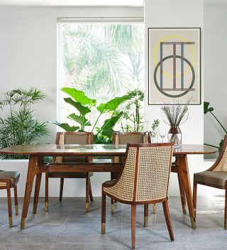 Nhà xinh phòng ăn mây nhẹ nhàng trang nhã