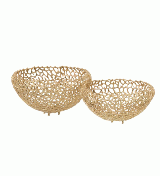 Bowls Rnd Coral Alu Gold