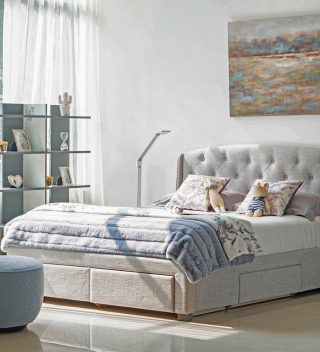 giường hộc kéo Iris vải belfast đa năng hiện đại
