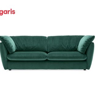 Leaf blue fabric 3-seater sofa 0021