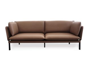 Sofa Dubai 2,5 chỗ da màu nâu nhỏ gọn thanh lịch