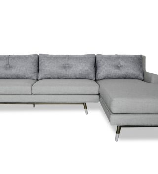 Pio modern sofa left corner Atlanta fabric