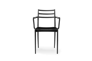 Elegance armrest dining chair - black 1