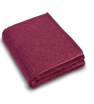 Burgandy bed-cover