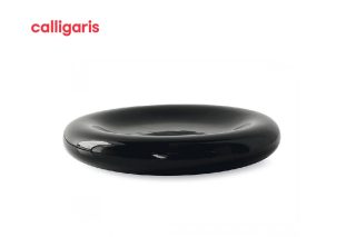 Ceramic tray Donut black