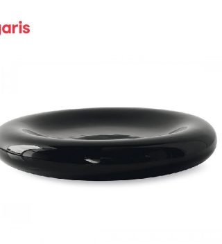 Ceramic tray Donut black