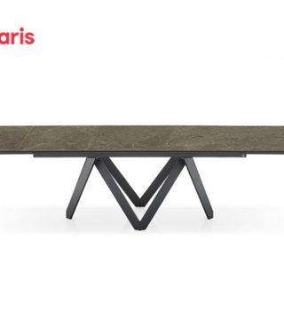EXTENDED TABLE CARTESIO CERAMIC BRONZE
