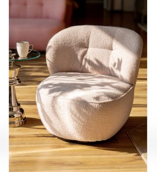 Armchair Moon vải màu tráng nhẹ nhàng nhỏ gọn hiện đại