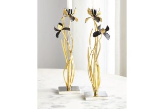 Bộ 2 chân nến Black Iris 111209