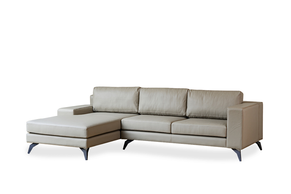 104890-sofa-goc-phai-opal-da-xam-1 Sofa góc phải Opal da màu xám nhẹ nhàng sang trọng