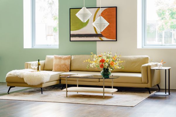 Phòng khách tươi mới đón Tết tới