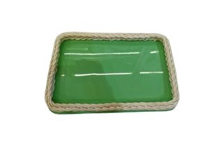 Khay mây xanh lá 30x45x5