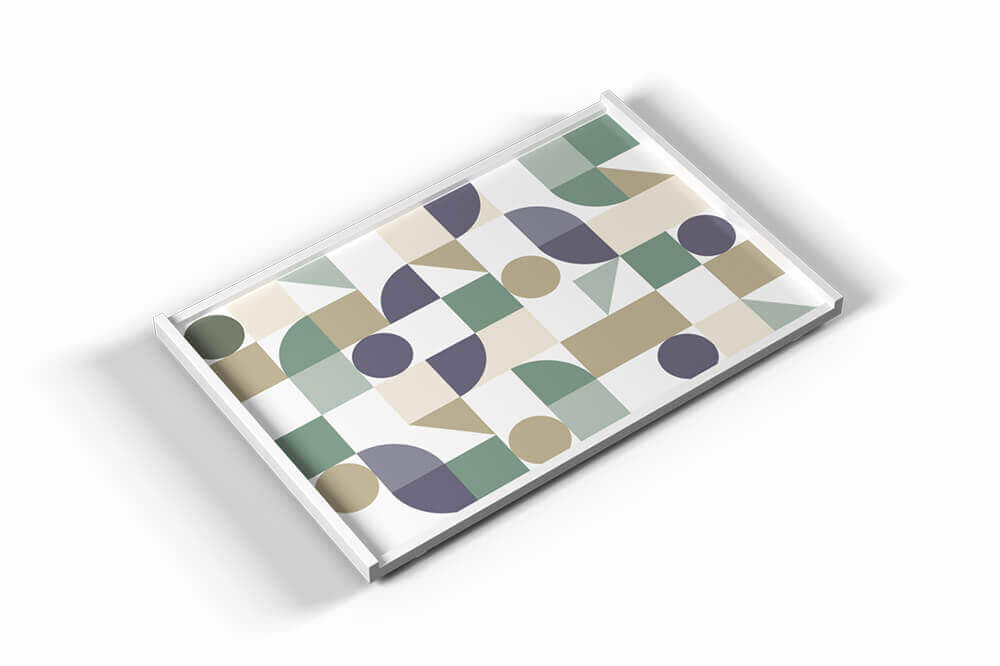 Khay SM HT trắng xanh 30x45