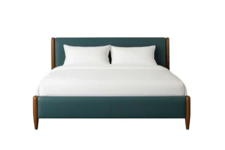 Giường Ona Him 1M8 Da Bò Xanh S4