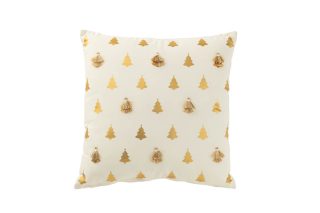 Gối Cây Thông Noel Tua Rua Màu Trắng