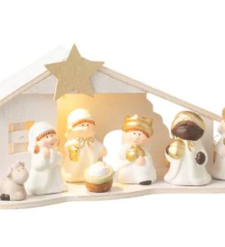 Bộ Tượng Nativity Led Porc