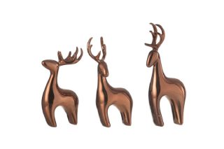 Bộ 3 Tượng Tuần Lộc Noel Copper