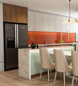 Tủ cao trên tủ lạnh phòng ăn The Infinity Option 3